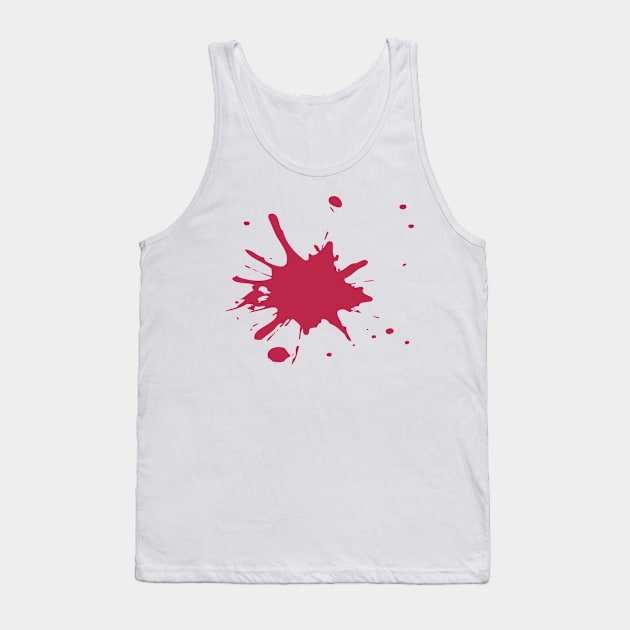 Color of The Year 2023 Viva Magenta Paint Splatter Tank Top by iskybibblle